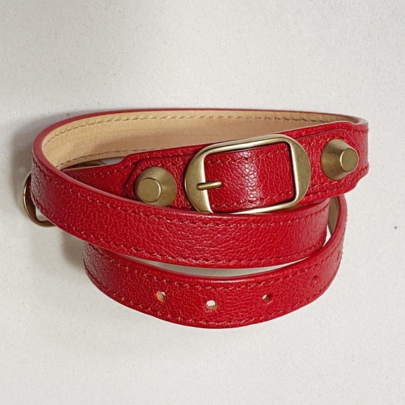 Balenciaga Arena Giant Triple Tour Bracelet in Red - Picture 2 of 4